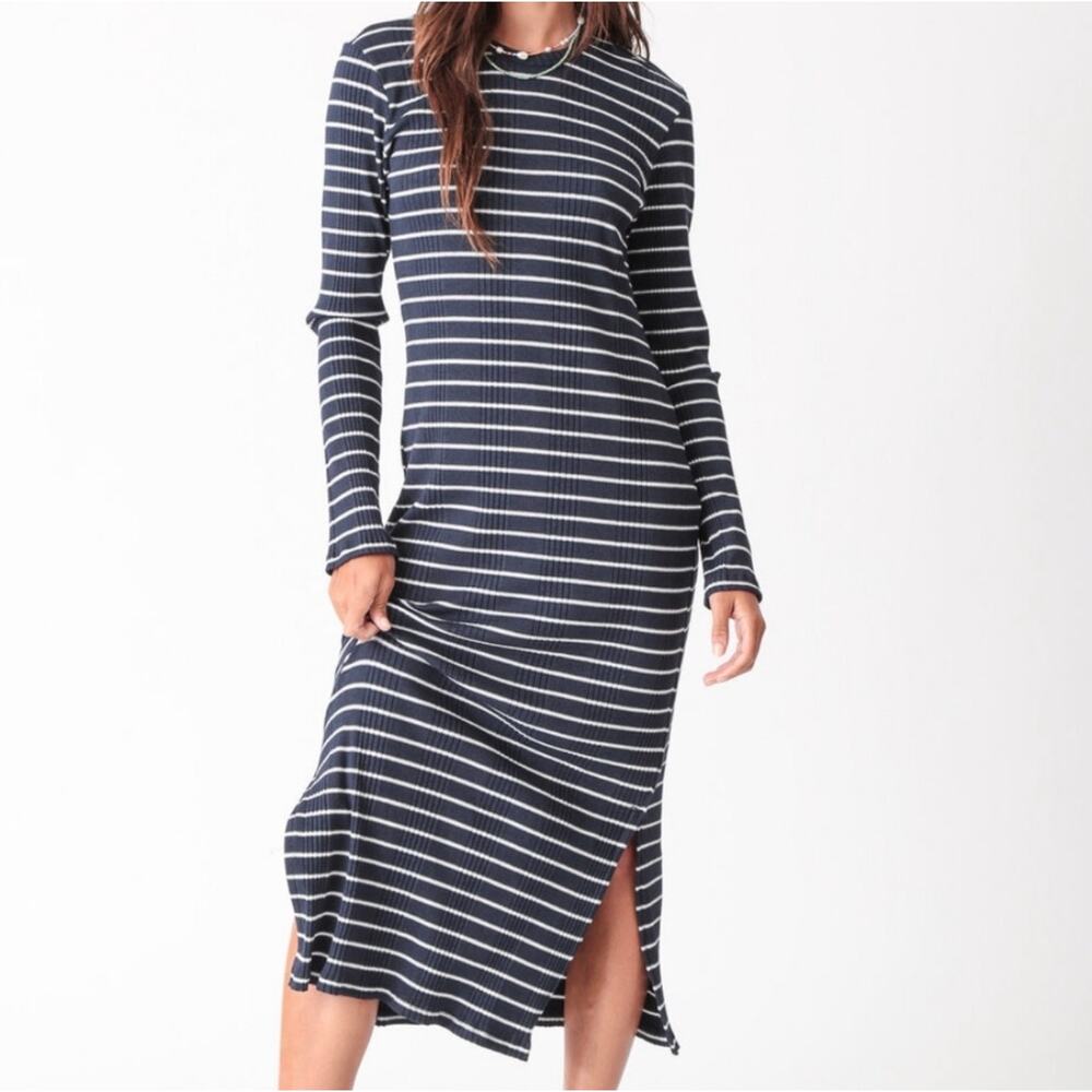 Electric & Rose Skylar Dress Indigo Stripe Size XL